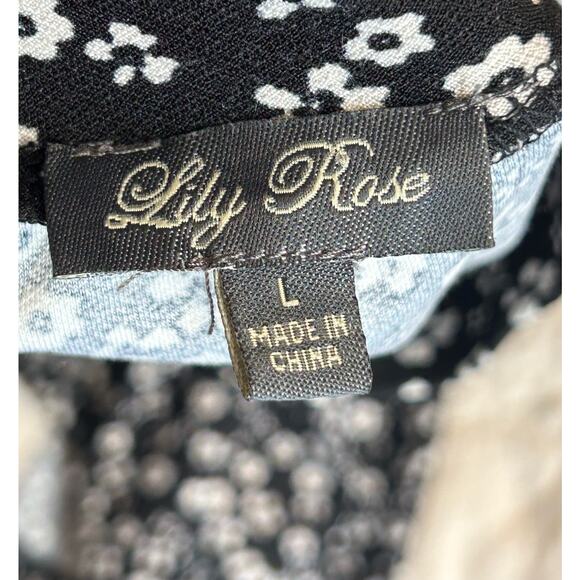 Lily Rose Collar Floral Jr Size Boho Pullover Sundress Jr‎ size Large - Picture 3 of 11